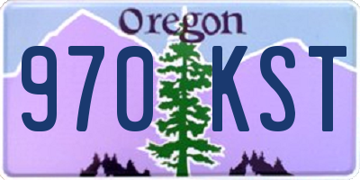 OR license plate 970KST