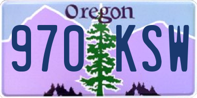 OR license plate 970KSW