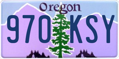 OR license plate 970KSY