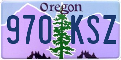 OR license plate 970KSZ