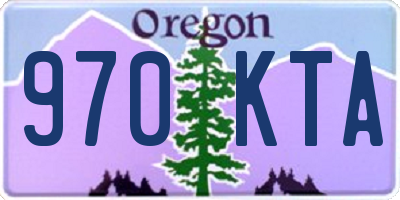 OR license plate 970KTA