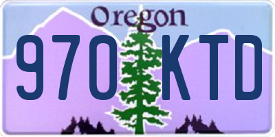 OR license plate 970KTD