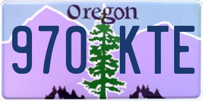 OR license plate 970KTE