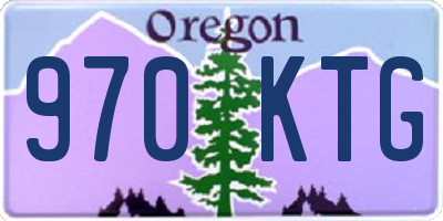 OR license plate 970KTG