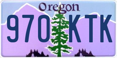 OR license plate 970KTK