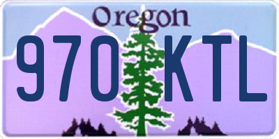 OR license plate 970KTL