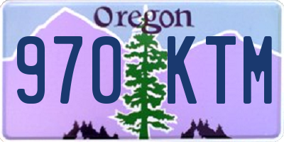 OR license plate 970KTM