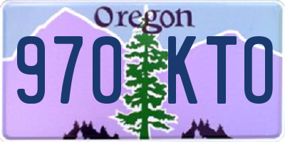 OR license plate 970KTO