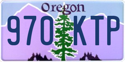 OR license plate 970KTP