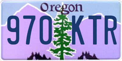 OR license plate 970KTR