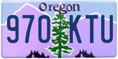 OR license plate 970KTU