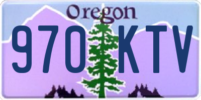 OR license plate 970KTV