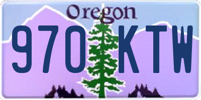 OR license plate 970KTW