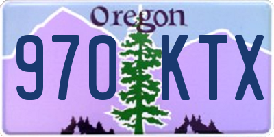OR license plate 970KTX