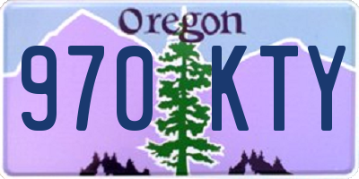 OR license plate 970KTY