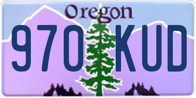 OR license plate 970KUD