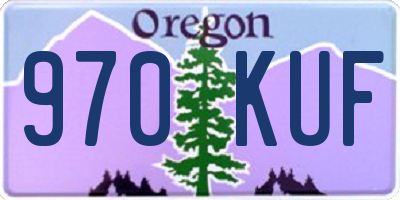 OR license plate 970KUF