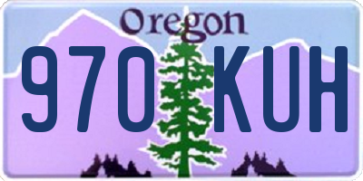 OR license plate 970KUH
