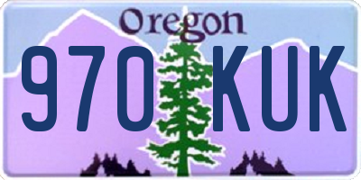 OR license plate 970KUK