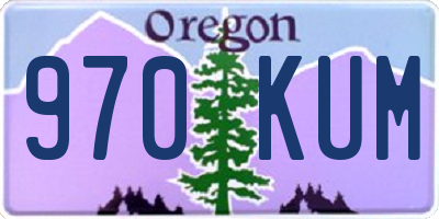 OR license plate 970KUM