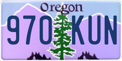 OR license plate 970KUN