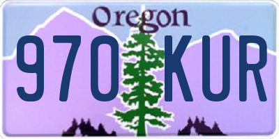 OR license plate 970KUR