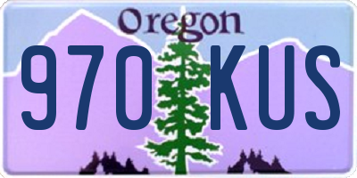OR license plate 970KUS