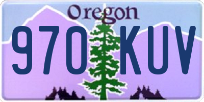OR license plate 970KUV