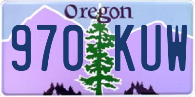 OR license plate 970KUW