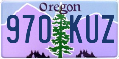 OR license plate 970KUZ