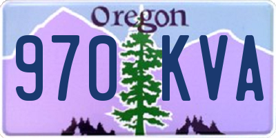 OR license plate 970KVA