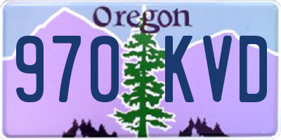OR license plate 970KVD