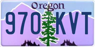 OR license plate 970KVT