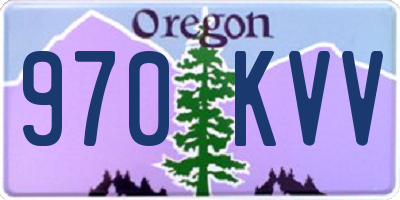 OR license plate 970KVV