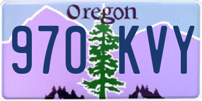 OR license plate 970KVY