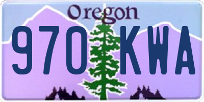 OR license plate 970KWA