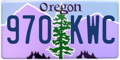 OR license plate 970KWC