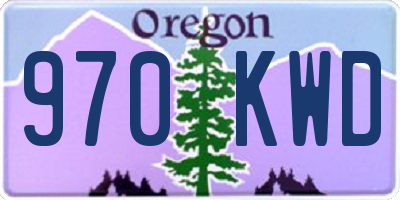 OR license plate 970KWD