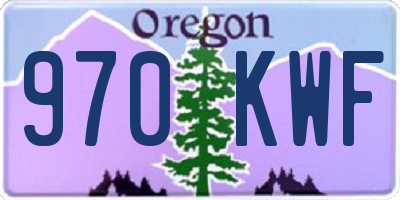 OR license plate 970KWF