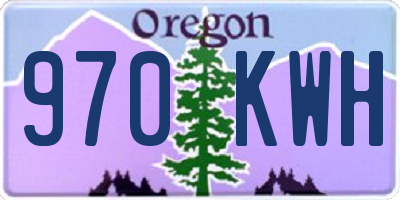 OR license plate 970KWH