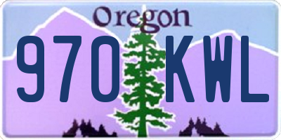 OR license plate 970KWL