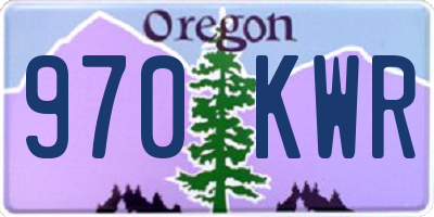 OR license plate 970KWR