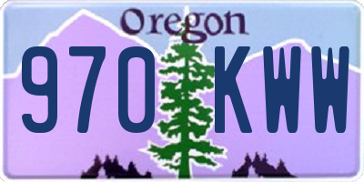 OR license plate 970KWW