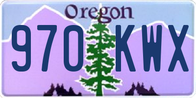 OR license plate 970KWX