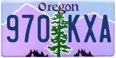 OR license plate 970KXA