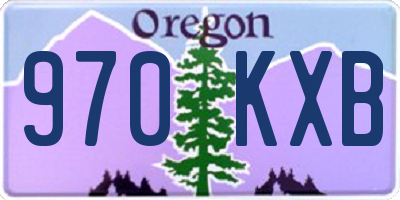OR license plate 970KXB