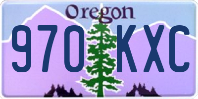OR license plate 970KXC