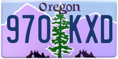 OR license plate 970KXD