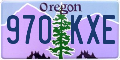 OR license plate 970KXE