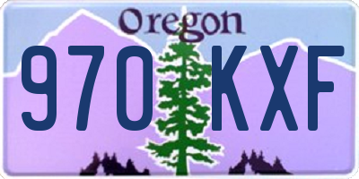 OR license plate 970KXF